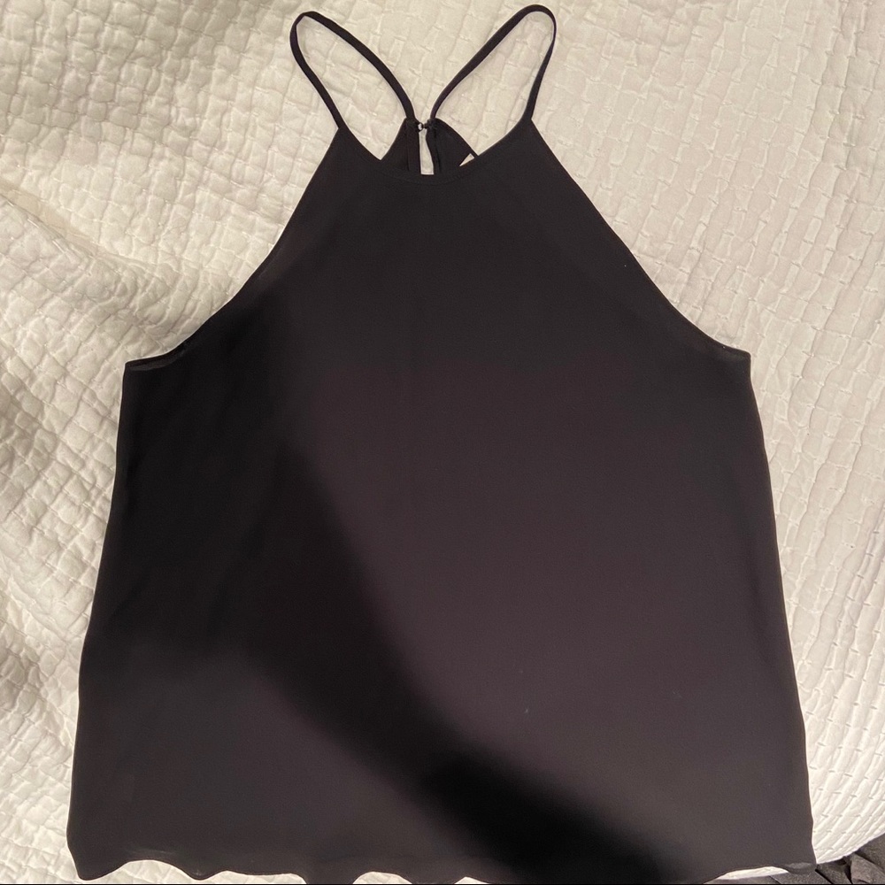 black high neck blouse